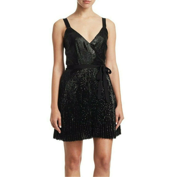 JOIE Itara Sequin Black Mini Dress M