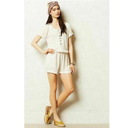 Lilka Anthropologie Long Weekend Embroidered Romper S