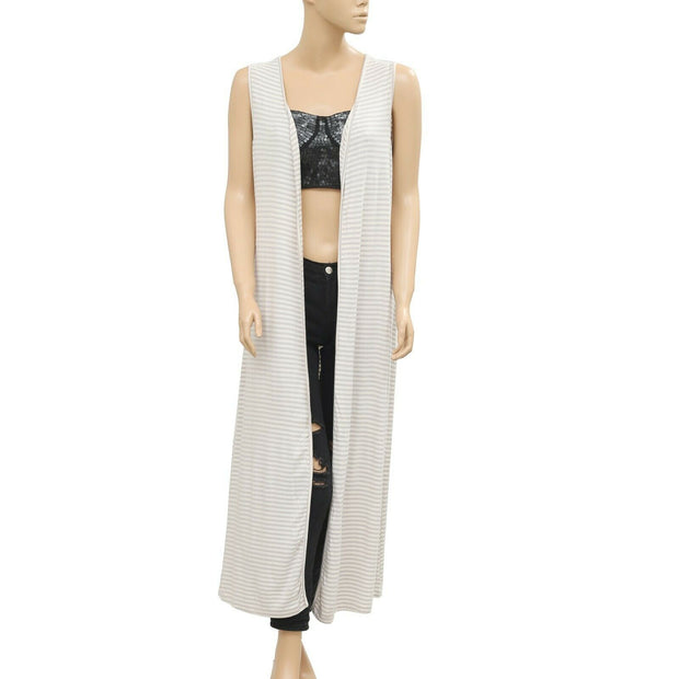 April Cornell Striped Printed Coverup Maxi Top O/S