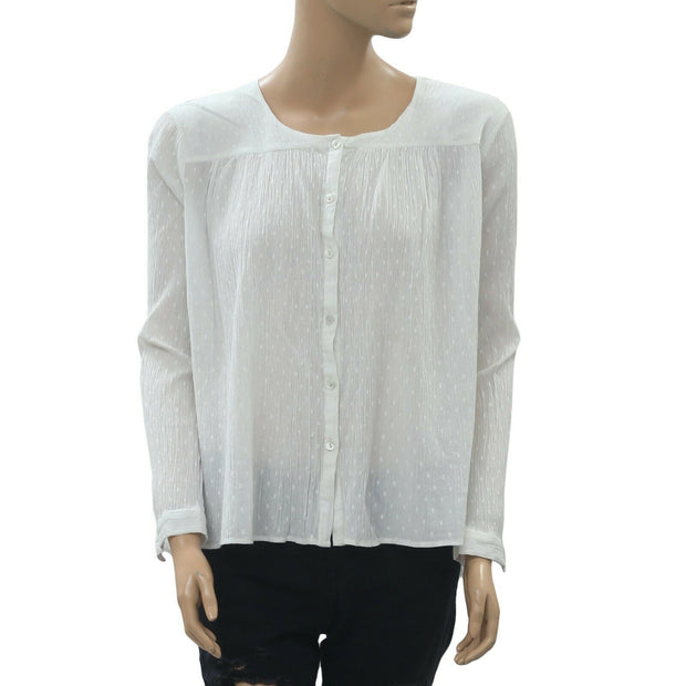 Des Petits Hauts 圆点刺绣衬衫上衣 S