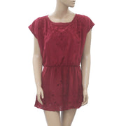 Pull And Bear Eyelet Embroidered Tunic Mini Dress M
