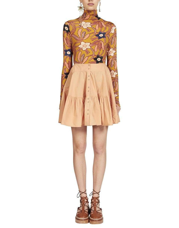 Ulla Johnson Tara Ruffle Tiered Mini Skirt S
