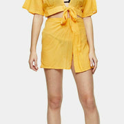 Topshop Solid Mini Skirt S