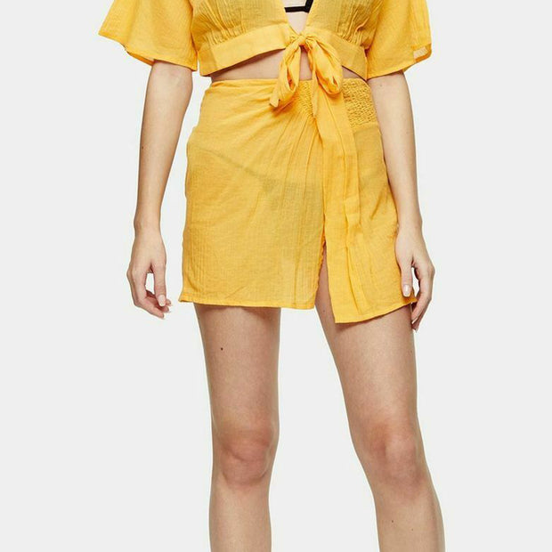 Topshop Solid Mini Skirt S