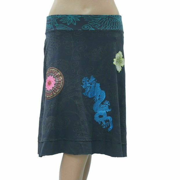 Desigual Rubber Printed Midi Skirt