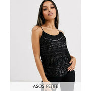 Asos Bead & Sequin Embellished Camisole Blouse Top S-P