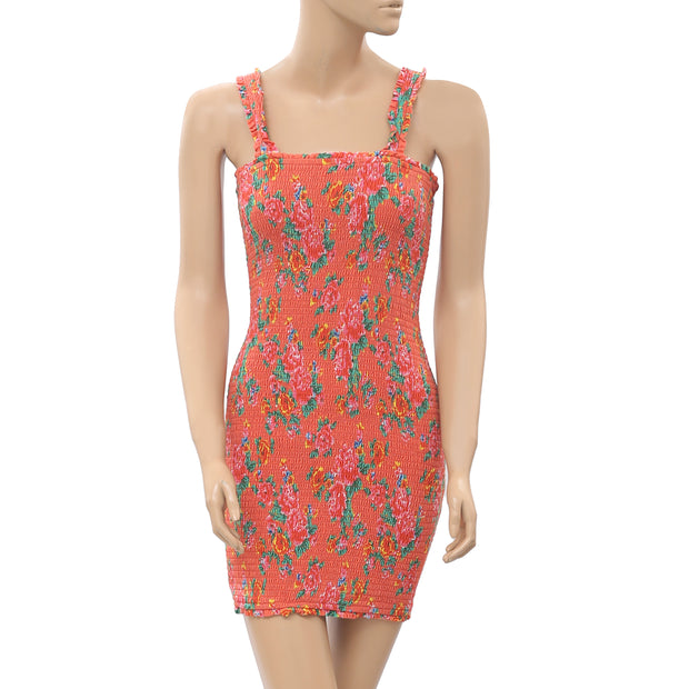 RHODE RESORT Jasmine Floral-Print Mini Dress XS