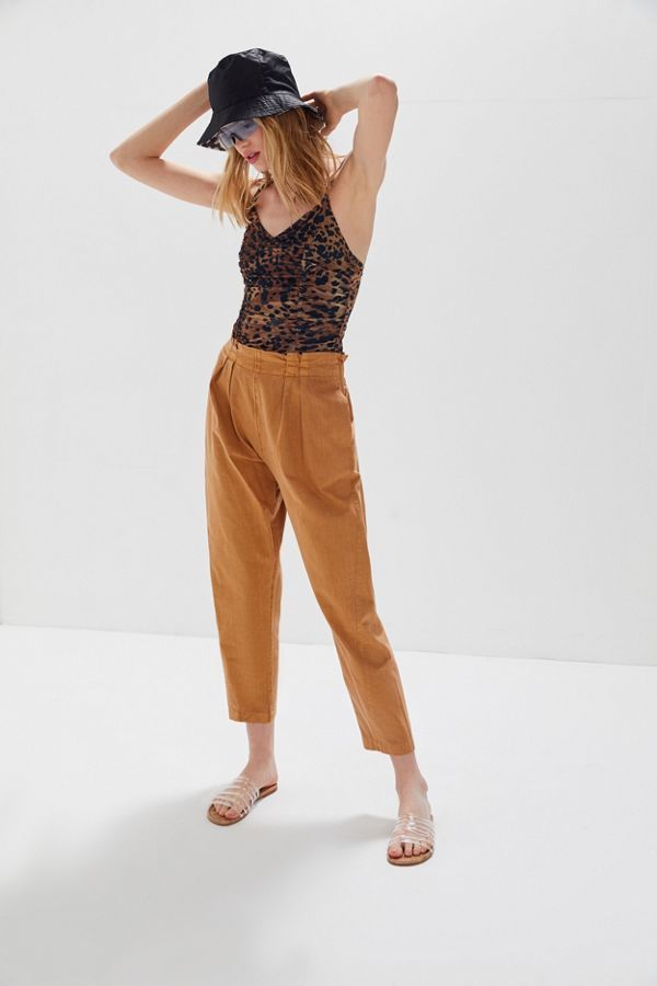 Urban Outfitters Kahn Linen Tapered Paperbag Pants XS