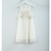 White Chocolate Kids Baby Girl White Long Dress 1-2 Year