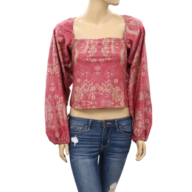 Kimchi Blue Urban Outfitters lara Penny Flare Crop Top M