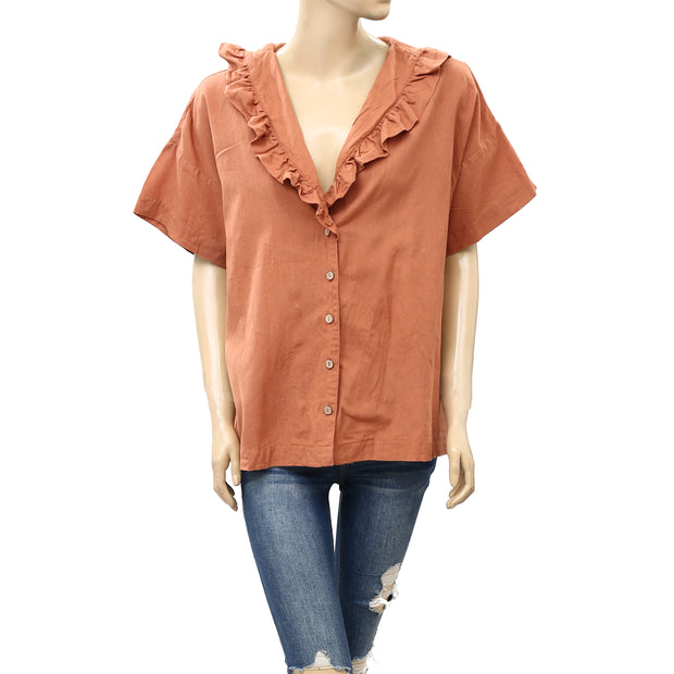 Free People Endless Summer The Simple Pleasures 衬衫上衣 L