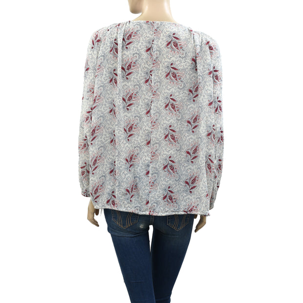 Denim & Supply Ralph Lauren Paisley Printed Peasant Blouse Top