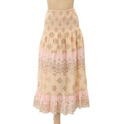 PQ Swim Anthropologie Namaste Evie Smocked Cover UP Tube Midi Dress Skirt