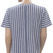 Anthropologie Striped Printed Blouse Top M