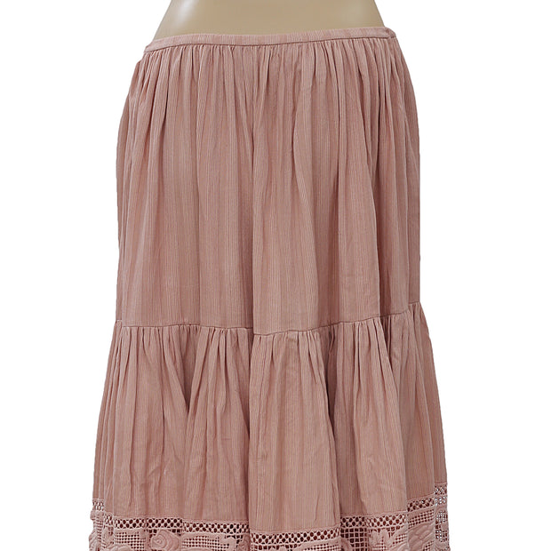 Ulla johnson Embroidered Crochet Lace Maxi Skirt S