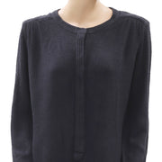 IRO Long Sleeve Black Cotton Blouse Top S