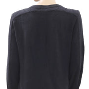 IRO Long Sleeve Black Cotton Blouse Top S