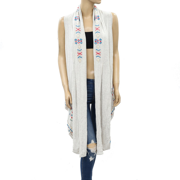 Caite Anthropologie Embroidered Tunic Coverup Top S