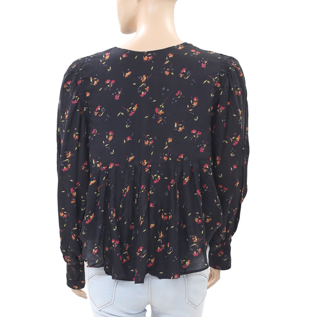 Free People 花卉印花衬衫上衣 S
