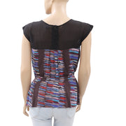 Ecote Urban Outfitters Smocked Printed Blouse Top M