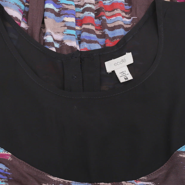 Ecote Urban Outfitters Smocked Printed Blouse Top M