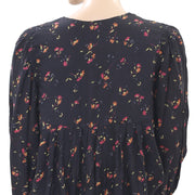 Free People 花卉印花衬衫上衣 S
