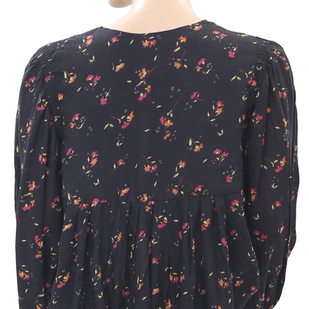 Free People 花卉印花衬衫上衣 S