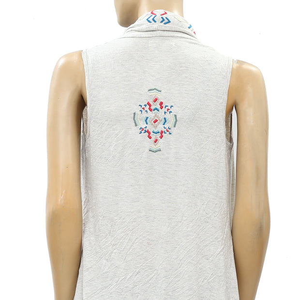 Caite Anthropologie Embroidered Tunic Coverup Top S