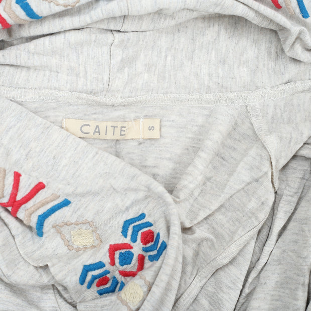 Caite Anthropologie Embroidered Tunic Coverup Top S
