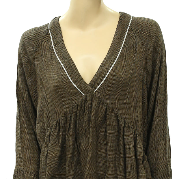 IRO Plaid Blouse Top S 36
