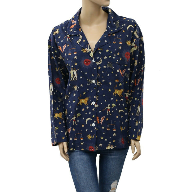 Rhode Resort Star Printed Shirt Blouse Top S