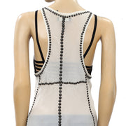 Isabel Marant Parley Studded Silk-Chiffon Mini Dress L