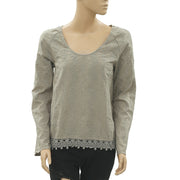 Odd Molly Anthropologie 刺绣钩针上衣 S