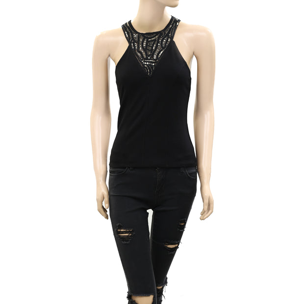 Meadow Rue Embellished Tank Blouse Top