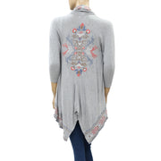 Caite Anthropologie Floral Embroidered Cardigan Top S