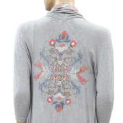 Caite Anthropologie Floral Embroidered Cardigan Top S
