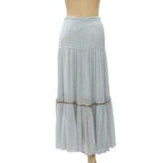 Free People Ella Tiered Midi Skirt S