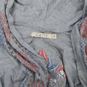 Caite Anthropologie Floral Embroidered Cardigan Top S