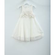 White Chocolate Kids Baby Girl White Long Dress 1-2 Year