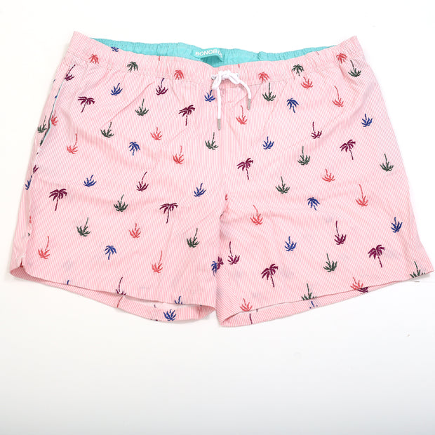 Bonobos Riviera Recycled Swim Plum Embroidered Striped Trunks Shorts