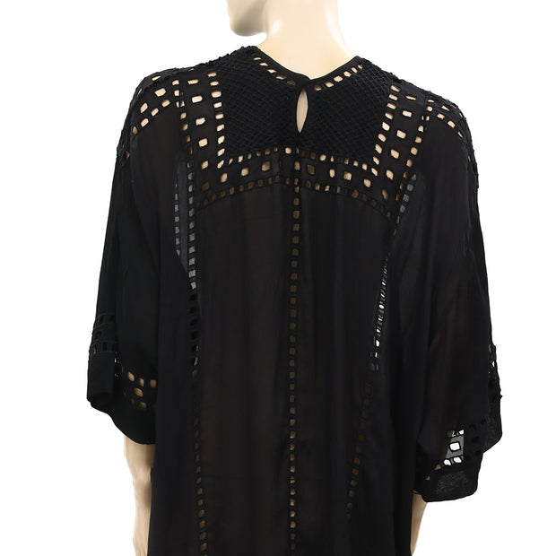 Etoile Isabel Marant Enery Black Mini Dress S