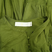 Happyxnature Kate Hudson Smocked Green Mini Dress