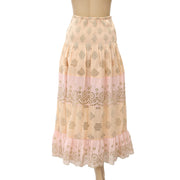 PQ Swim Anthropologie Namaste Evie Smocked Cover UP Tube Midi Dress Skirt