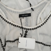 Isabel Marant Parley Studded Silk-Chiffon Mini Dress L
