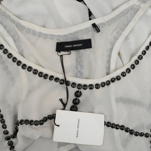 Isabel Marant Parley Studded Silk-Chiffon Mini Dress L