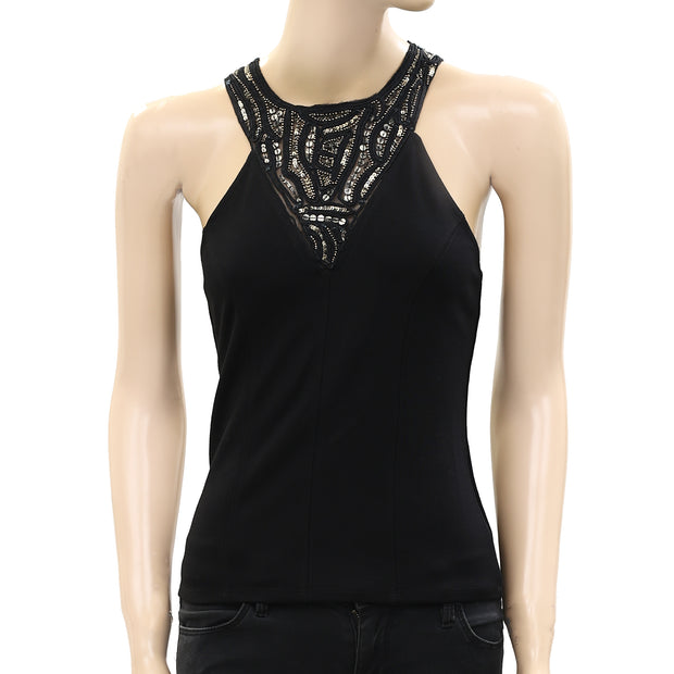 Meadow Rue Embellished Tank Blouse Top