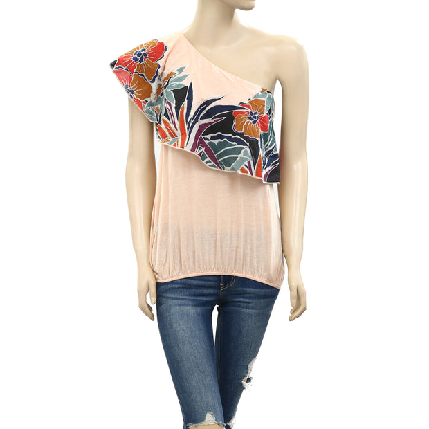 Free People Annka Bubble Floral Printed Blouse Top