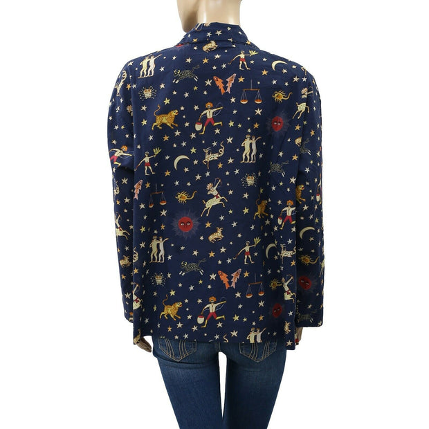 Rhode Resort Star Printed Shirt Blouse Top S