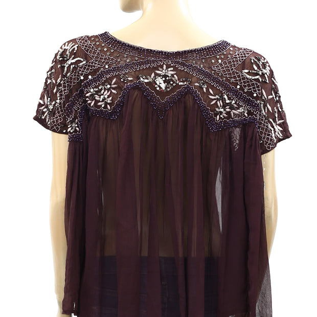 Free People Sunny Days Ahead Blouse Top XS