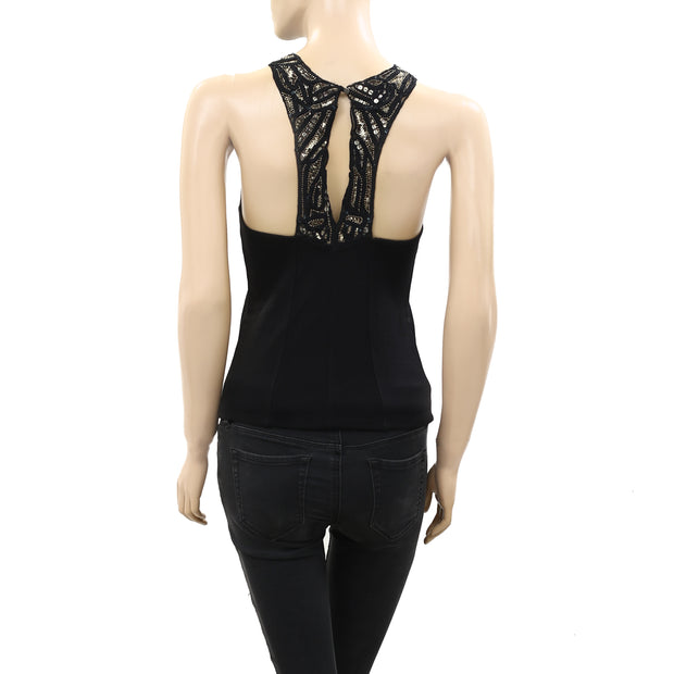 Meadow Rue Embellished Tank Blouse Top